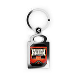 Rectangle Keyring - I Meditate To Relieve Stress, JK I'm On My 3rd Margarita